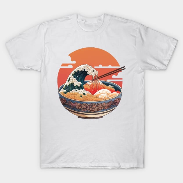 ⭐⭐⭐⭐⭐ Ukiyo-e art style bowl of ramen T-Shirt by Mimeographics